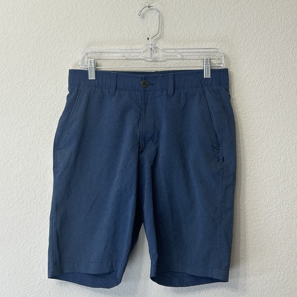Under Armour Match Play Vented Golf Shorts 9.5" Men's Size 32 Navy Blue Chino